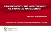 PROGRESS WITH THE IMPROVEMENT OF FINANCIAL …pmg-assets.s3-website-eu-west-1.amazonaws.com/150812... · 2015-08-13 · PROGRESS WITH THE IMPROVEMENT OF FINANCIAL MANAGEMENT Office
