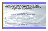 SUSTAINABLE FINANCING FOR WATER SUPPLY AND …Sustainable Financing for Water Supply and Sanitation, October 2007 12 4. Strategies: On- budget financing 4.1.2 Water Supply Development