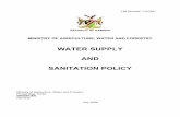 WATER SUPPLY AND SANITATION POLICY (By institutions or sector... · strategies by all role players to achieve the objectives of the policy. WATER SUPPLY AND SANITATION SECTOR POLICY