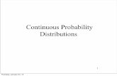 Continuous Probability Distributionsdebdeep/p5.pdfContinuous Probability Distributions Thursday, January 24, 13 2 Continuous Random Variables • Discrete random variables – Random