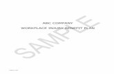 ABC COMPANY WORKPLACE INJURY BENEFIT PLANtexnonsub.com/agents/specimen-erisa/Specimen ERISA... · ABC Company (“Company”) has adopted and established this Workplace Injury Benefit
