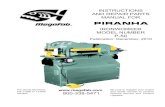 INSTRUCTIONS AND REPAIR PARTS MANUAL FOR IRONWORKER … · The Piranha Ironworker is a compact hydraulically powered machine that shears, punches, bends, notches, and copes, all in