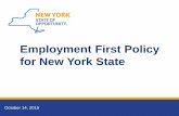 Employment First Policy for New York State · 2015-10-19 · •Employment services for individuals with intellectual and developmental disabilities: •The 1915c People First waiver’s