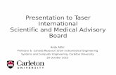 Presentation to Taser International Scientific and Medical … › faculty › adler › talks › 2012 › adler-2012... · 2015-09-03 · Presentation to Taser International Scientific