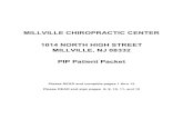 MILLVILLE CHIROPRACTIC CENTER 1014 NORTH HIGH STREET ... · millville chiropractic center. 1014 n high st, millville, nj 08332. if accident/injuries were . due to a motor vehicle