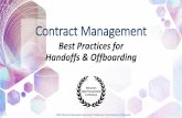 Contract Management - DOA Home · Contract Management Best Practices for. Handoffs & Offboarding. 1 2019 Wisconsin Statewide Procurement Conference: Procurement in Partnership. Agenda
