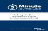 Anthracycline Dose Intensiﬁcation in Acute Myeloid Leukemia … · 2009-11-11 · Fernandez HF et al. Anthracycline dose intensification in acute myeloid leukemia. N Engl J Med
