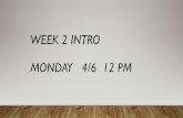 WEEK 2 INTRO MONDAY 4/6 12 PM › ... › zoom_meeting_week_2.pdf · WEEK 2 INTRO MONDAY 4/6 12 PM. AGENDA •20 minutes or less •Reflections on Week 1 •Keeping Up With Virtual