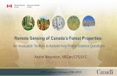 Remote Sensing of Canada’s Forest Properties · Landsat-based 30-m disturbance mapping 1984-2015 (CanLAD): exemples of cumulative map of fire and harvesting Validation • Fires
