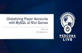 Globalizing Player Accounts with MySQL at Riot …...Continuent Tungsten Third-party vendor Provides cluster orchestration Manages data replication MySQL connector proxy 13 Why Continuent