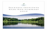 Teleosis Institute Year-End Summary 2010 · 2017-09-30 · of $1.99 per pound. Through a close examination of the nature of these collected wastes, we can take the necessary steps