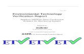 Environmental Technology Verification Report · 2015-08-02 · The Environmental Technology Verification (ETV) Program has been established by the EPA to verify the performance characteristics