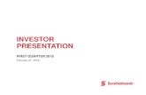 Q1-18 Investor Presentation FINAL - Scotiabank...INVESTOR PRESENTATION FIRST QUARTER 2018 February 27, 2018 2 CAUTION REGARDING FORWARD-LOOKING STATEMENTS Our public communications