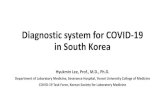 Diagnostic system for COVID-19 in Korea. ROK.pdf · Characteristics of COVID-19 transmission •Asymptomatic transmission (Arons M.M., et al., NEJM 2020) ‒76 residents in long-term