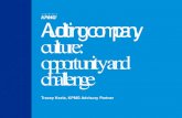 Auditing company culture: opportunity and challenge · challenge Tracey Keele, KPMG Advisory Partner ... liability partnership and the U.S. member firm of the KPMG network of independent