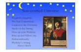 Sun-centred Universe · 2008-02-15 · Nicolaus Copernicus (1473 - 1543) De Revolutionibus Orbium Coelestium Sun-centred planets planets move at constant speed in circles epicycles