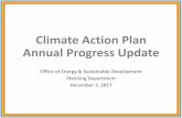 Climate Action Plan Annual Progress Update · • EV infrastructure expansion. Next Steps: • Bike Plan and Pedestrian Plan • Center Street Garage • Municipal fleet analysis