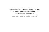 Planning, Analysis, and Competitiveness Subcommittee … · 2018-06-07 · Subcommittee Proposing Recommendation: Non-Fossil Working Group. Recommendation: In order to ensure the