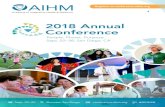 2018 Annual Conference - AIHM › wp-content › uploads › 2019 › 09 › 2018... · Transformation. People, Planet, Purpose. 2 | conference.aihm.org. Program Highlights What Attendees