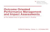 Outcome Oriented Performance Management and …...Performance management (outcome orientation) Outcome oriented impact assessment Strategic Goals in the Medium Term Expenditure Framework