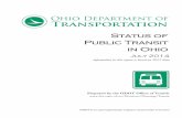 Status of Public Transit in Ohio - Ohio Department of ... › Divisions › Planning › Transit › ... · 11. Licking County Transit Services 12. Lorain County Transit (LCT) 13.