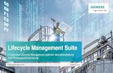 Lifecycle Management Suite - ... Lifecycle Management Suite IT-basiertes Lifecycle Management optimiert