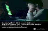 CenturyLink CDN Mesh Delivery - ctl.io · Overview CenturyLink CDN Mesh Delivery is an advanced implementation of the WebRTC standard that enables delivery of live and video on-demand