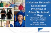 Educational Programs at Aiken Technical College · HAZWOPER One year certificate ENG – 160 Technical Communications ENG – 260 Advanced Technical Communications EGR – 105 Safety