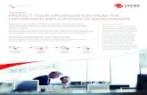 Trend Micro PROTECT YOUR ORGANIZATION FROM THE UNFORESEEN IMPLICATIONS OF RANSOMWARE · 2016-05-19 · Ransomware is increasingly targeting servers, including recent high profile