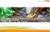 Designing for Behaviour Change Desk Review Desk...آ  Ethiopia Nepal Tajikistan Ghana Nicaragua Tanzania