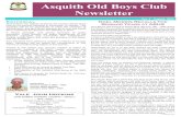 Asquith Old Boys Club Newsletter · Chris Bonnor was Principal of Asquith Boys High from 1991 Ð 2000. During this decade Chris successfully navigated the School through many changes