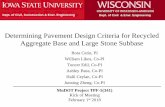 Determining Pavement Design Criteria for Recycled ... › mnroad › nrra › structure-teams › ... · Co-Principal Investigator – Tuncer B. Edil ... • Life cycle cost. ...