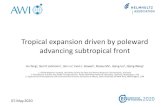 Tropical expansion driven by poleward advancing subtropical front · 2020-05-01 · Tropical expansion driven by poleward advancing subtropical front Hu Yang 1, Gerrit Lohmann , Jian
