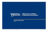 Identity Style Guide - LernerUniversity of Delaware Lerner College of Business & Economics 302-831-1811 Identity Style Guide ... How to Use the UD-Lerner College Mark: Color Standards