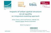 Impacts of urban spatial structure on air qualityImpacts of urban spatial structure on air quality an integrated modeling approach Arthur Elessa, Julie Prud’homme, Isabelle Coll,
