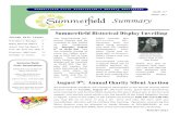 VOLUME 117 Summary · Summerfield extends a special thank you to resident Barbara Pe-terson (Summerfield Historian) for her work in collecting ma-terial and creating this fabulous