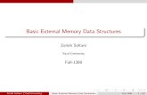 Basic External Memory Data Structures · Content 2.3 B-trees 2.4 Hashing Based Dictionaries 2.5 Dynamization Techniques Zorieh Soltani (Yazd University) Basic External Memory Data
