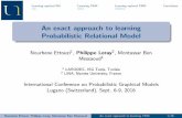 An exact approach to learning Probabilistic Relational Model · Learning optimal BN Learning PRM Learning optimal PRMConclusion An exact approach to learning Probabilistic Relational