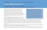 STUDENT PROGRESSIONS IN SCIENCE AND LANGUAGE … · Progress in Developing Language Fluency and Complexity The Integrating ELD (English Language Development) and Science program,