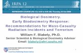 Biological Dosimetry. Early Biodosimetry Response ...E15D6A34-44EC-4465-9029... · 3. Biodosimetry – concept of operations - Stockpiling of reagents and equipment - Selection of