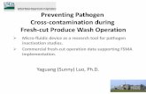 Preventing Pathogen Cross-contamination during Fresh-cut ... · Preventing Pathogen Cross-contamination during Fresh-cut Produce Wash Operation Micro-fluidic device as a research