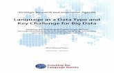 Language as a Data Type and Key Challenge for Big Data · Knowledge, Data provides multilingual and crosslingual applications that connect Big Data technologies and Language as well