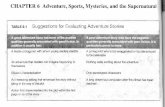 CHAPTER 6 Adventure, Sports, Mysteries, and the Supernatural · 2015-06-19 · CHAPTER 6 Adventure, Sports, Mysteries, and the Supernatural TABLE 6.1 Suggestions for Evaluating Adventure