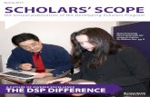 Spring 2017 SCHOLARS’ SCOPE - Kansas State University · Developing Scholars Research Symposium Developing Scholars proudly presents its seventeenth annual poster presentations.