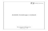 KAMA Holdings Limited · Mr. Rajat Lakhanpal, Whole-time Director & Company Secretary Mr. Mukul Khandelwal Mr. Amitav Virmani Mr. Dhirendra Datta Auditors Thakur, Vaidyanath Aiyar