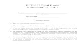 ECE-255 Final Exam December 13, 2013ee255d3/files/Final_2013.pdf · ECE-255 Final Exam December 13, 2013 Name: _____ (Please print clearly) Student ID: _____ INSTRUCTIONS This is