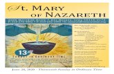 S t. Mary of Nazareth · Monday by noon. E-mail to stmarys@stmarysdsm.org Deadline for email blast and gathering area TVs Tuesday by noon. E-mail to stmarys@stmarysdsm.org 4600 Meredith