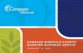 COMPASS MINERALS FOURTH QUARTER BUSINESS UPDATE · *The number of snow events in 11 cities in Compass Minerals’ primary North American deicing region compared with the 10-year average