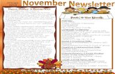 News, Notes & Reminders · News, Notes & Reminders Peek @ the Month Themes: 50’s Week Trees, Leaves & Seasons Thanksgiving Fall Harvest My Family, Your Family Language & Literacy: