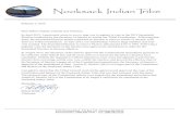 Home - Nooksack Indian Tribe · Constitution and Bylaws of the Nooksack Indian Tribe that you find enclosed with this letter. The enclosed copy of the Constitution reflects your support
